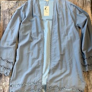 Crescent blue kimono NWTAGS